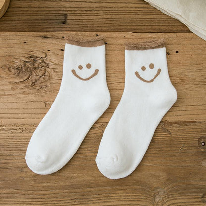 Cute smiley cotton socks - comfortable and trendy