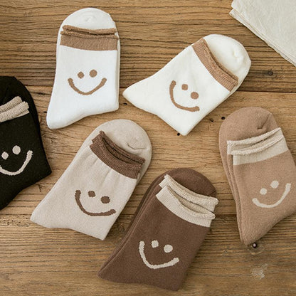 Cute smiley cotton socks - comfortable and trendy