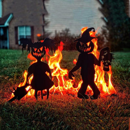 Ghost and zombie garden decorations