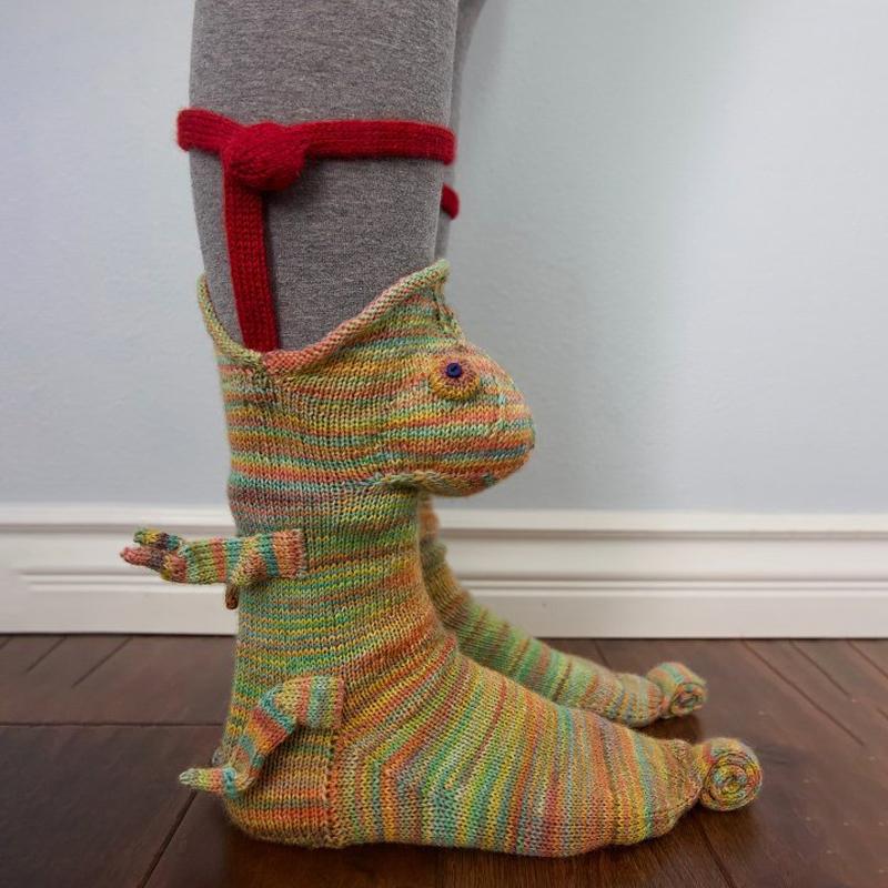 Knitted animal socks - stay warm and stylish!