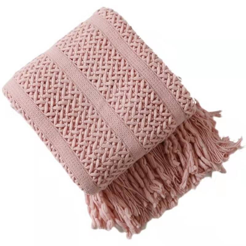 Thin knitted blanket in lovely fabric