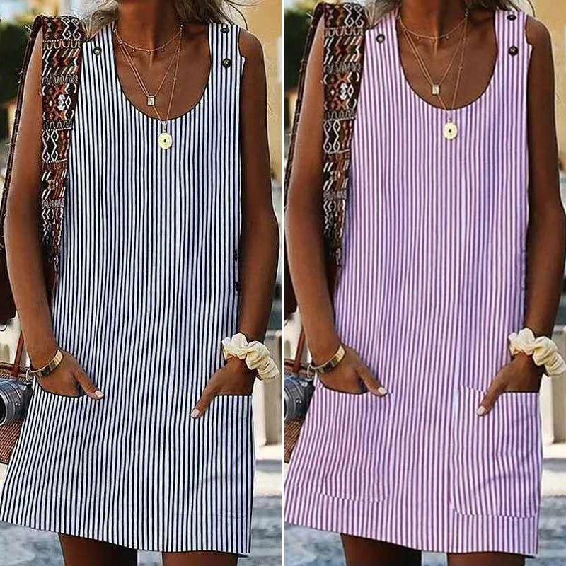 Striped Pocket Dress | stand out in the crowd with mooz!