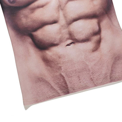 T-shirt with 3d muscles and tattoo