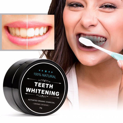 Teeth whitening carbon powder - whiter smile naturally
