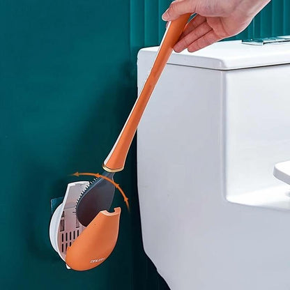 Toilet cleaning brush with long handle