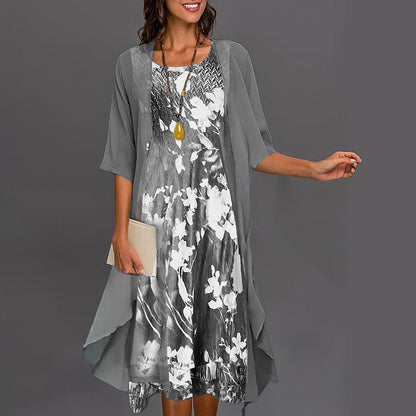 Two-piece summer dress in chiffon - elegant and light