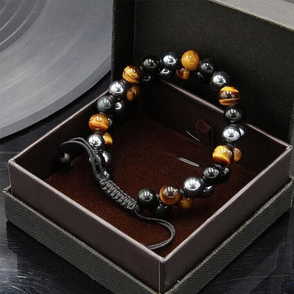 Trendy two-layer bracelet - protective gemstones