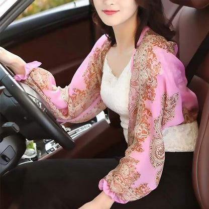 Ultralight breathable sunproof sleeve shawl