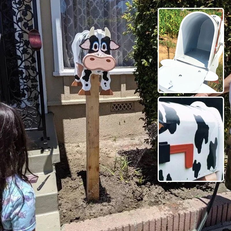 Unique farm animal mailbox in metal - perfect for outside