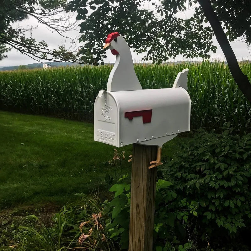 Unique farm animal mailbox in metal - perfect for outside