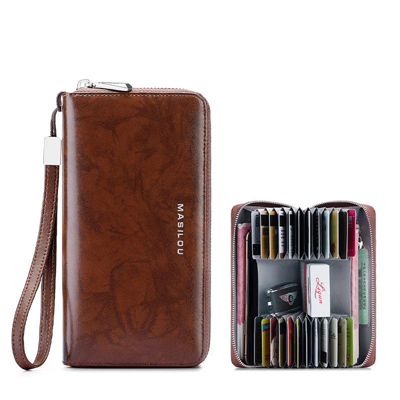 Unisex rfid wallet with long accordion design