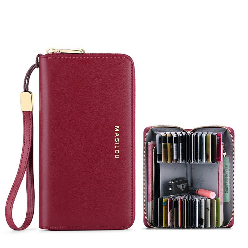 Unisex rfid wallet with long accordion design