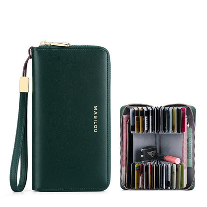 Unisex rfid wallet with long accordion design