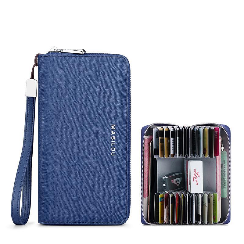 Unisex rfid wallet with long accordion design