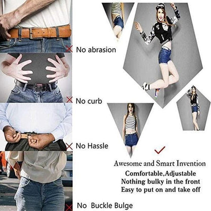 Invisible elastic waist belts - no buckles