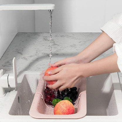 Pull-out laundry basket for multifunctional kitchen use