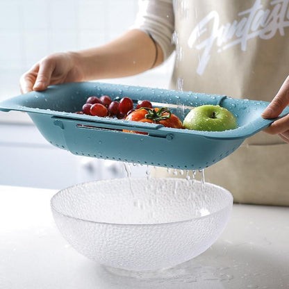 Pull-out laundry basket for multifunctional kitchen use