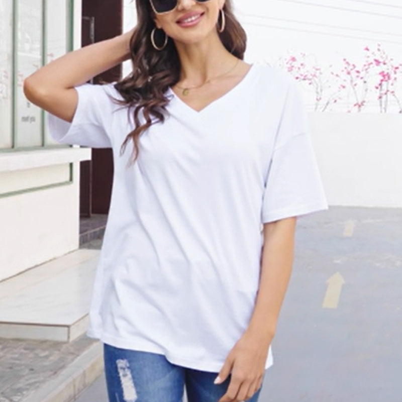 V-neck t-shirt for women - comfortable and stylish