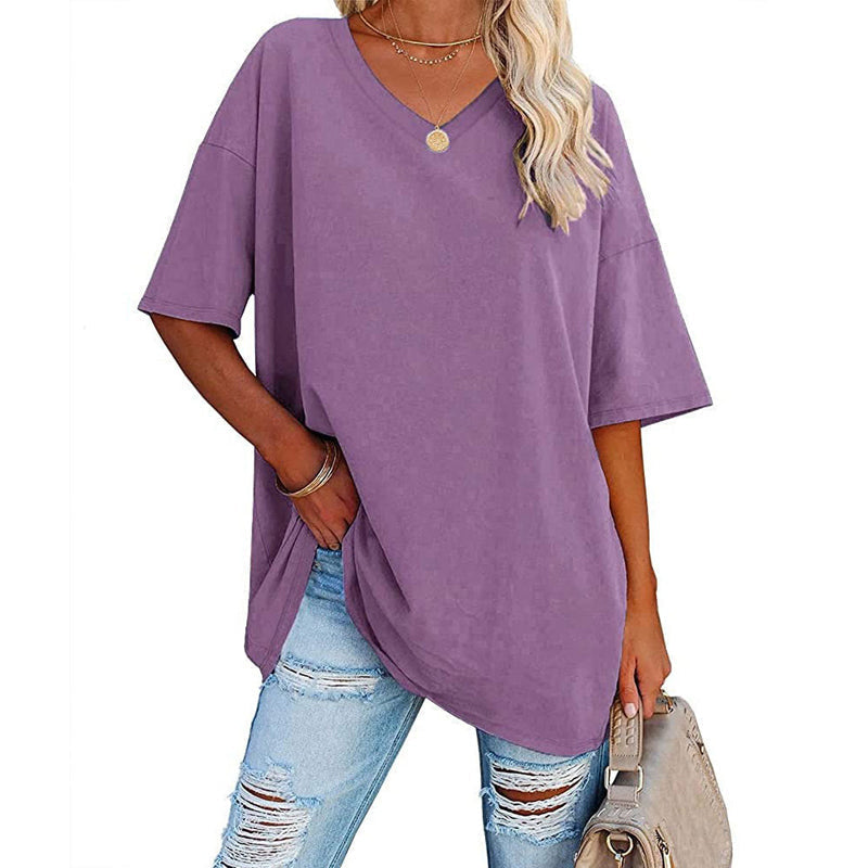 V-neck t-shirt for women - comfortable and stylish